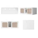 Modern Cat Litter Cat Enclosure,Washroom,Cabinet with two Large Rooms.