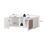 Modern Cat Litter Cat Enclosure,Washroom,Cabinet with two Large Rooms.