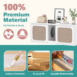 Modern Cat Litter Cat Enclosure,Washroom,Cabinet with two Large Rooms.
