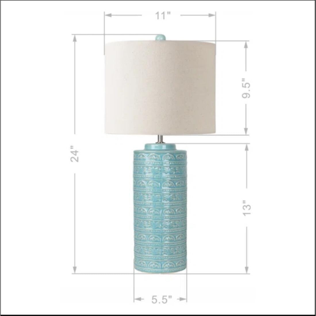 Modern Ceramic Table Lamp with Linen Shade