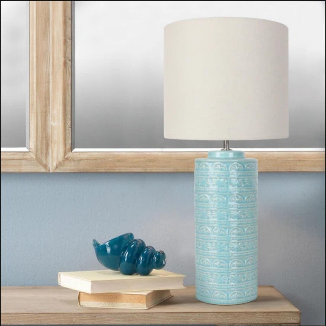 Modern Ceramic Table Lamp with Linen Shade