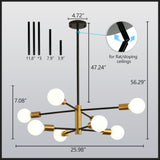 Modern Chandelier Sputnik Chandelier Ceiling Light