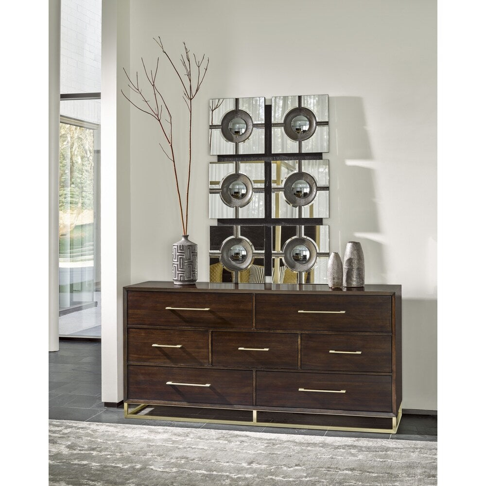 Modern Charcoal Accent Mirror