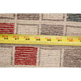 Modern Checkered Gabbeh Zollanvari Persian Area Rug Wool Handmade - 2'10" x 6'4"