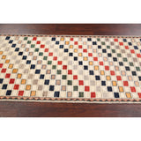 Modern Checkered Gabbeh Zollanvari Persian Area Rug Wool Handmade - 2'10" x 6'4"