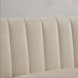 Modern Chesterfield Upholstered Sofa Couch With Velvet Fabric And Wooden Frame And Wood Legs,3 Seat