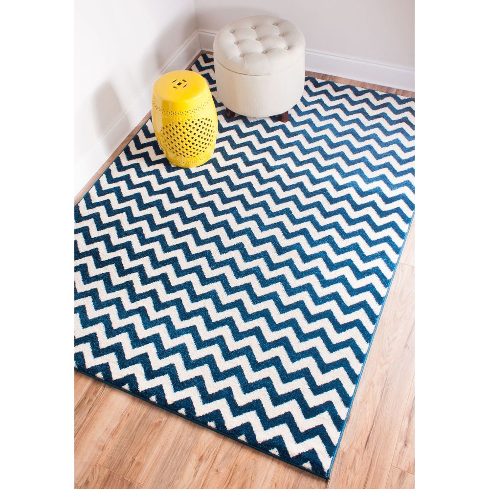 Well Woven Modern Chevron Geometric Zigzag Stripe Area Rug - 7'10 x 10'6 - 7'10 x 10'6