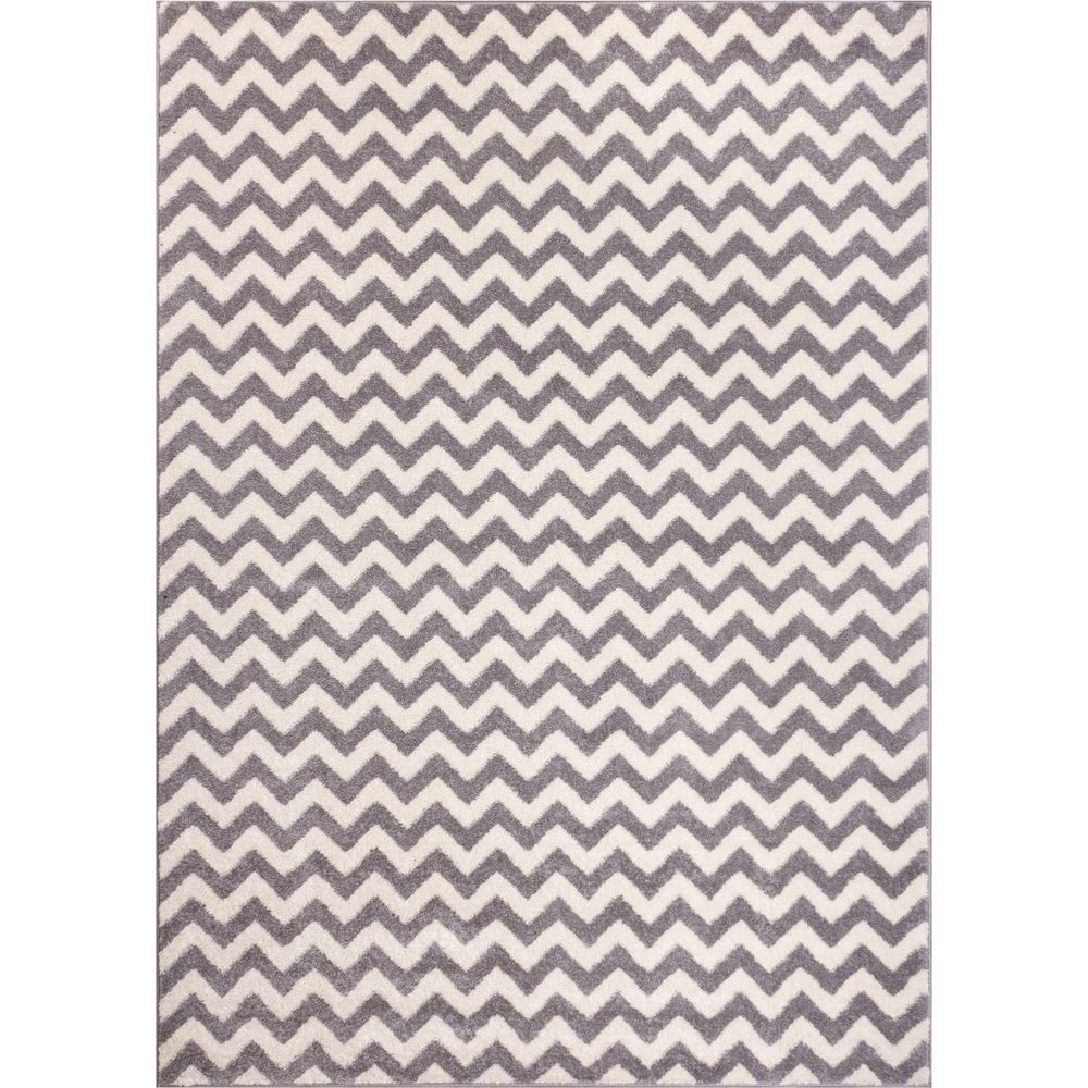 Well Woven Modern Chevron Geometric Zigzag Stripe Area Rug - 7'10 x 10'6 - 7'10 x 10'6