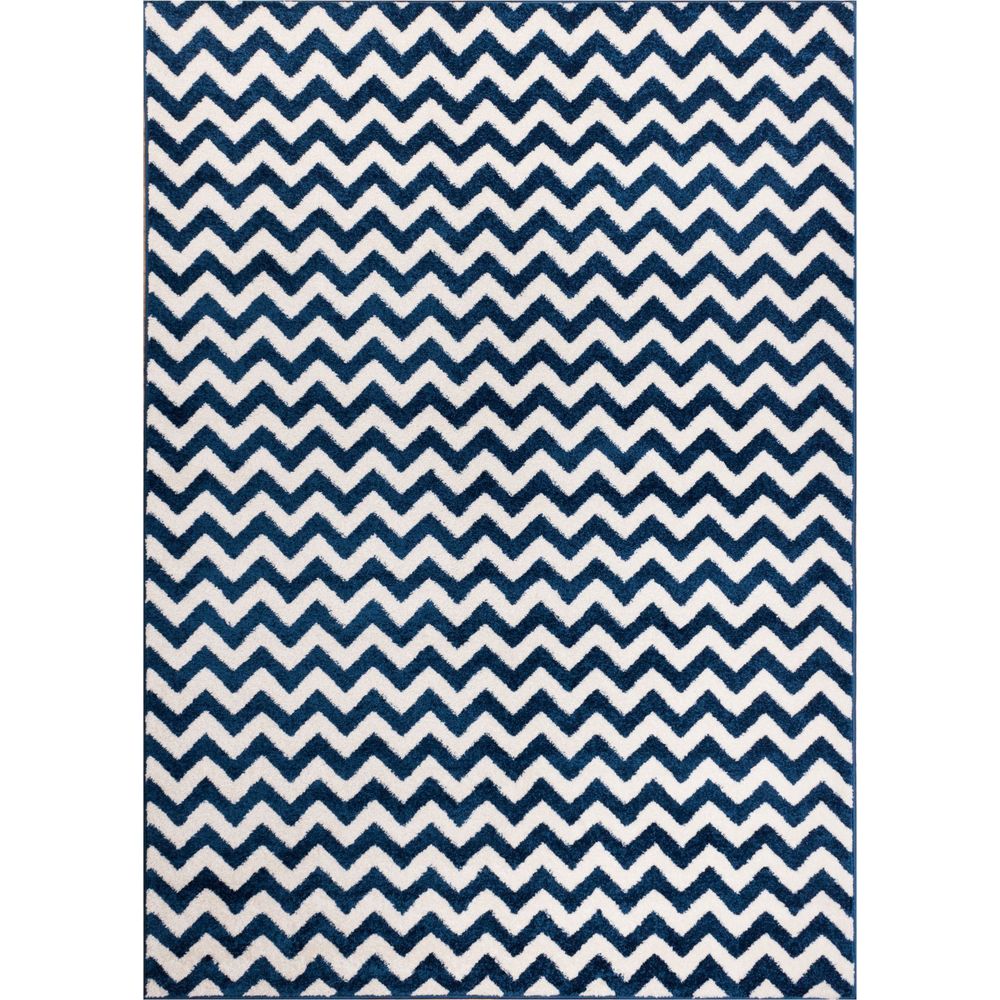 Well Woven Modern Chevron Geometric Zigzag Stripe Area Rug - 7'10 x 10'6 - 7'10 x 10'6