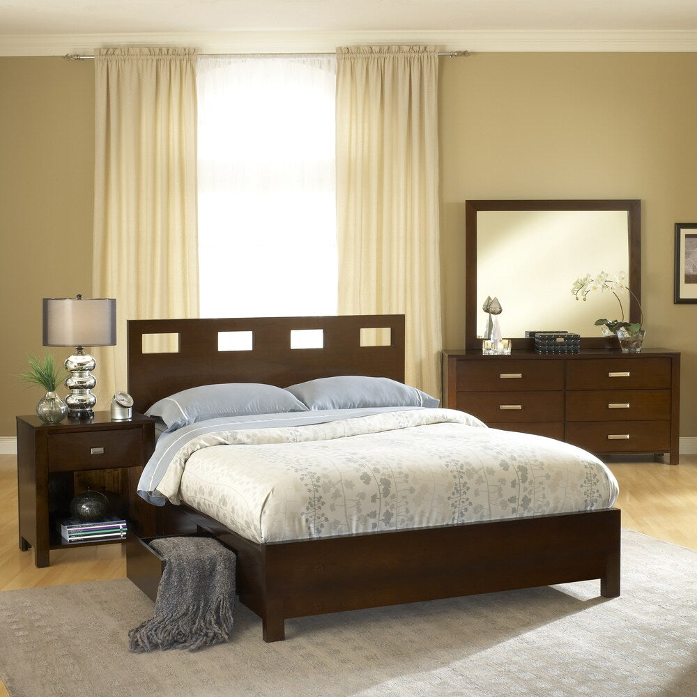 Modern Chocolate Brown 5-drawer Chest