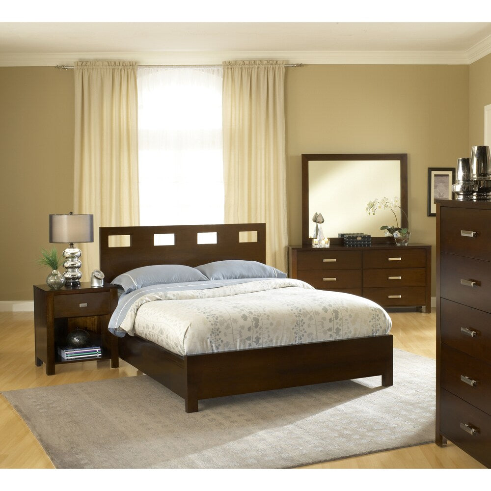Modern Chocolate Brown 5-drawer Chest