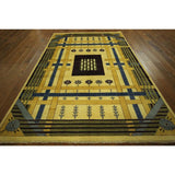 Modern Collection Oriental Gabbeh Multi-colored Hand-knotted Wool Rug (6' x 9')