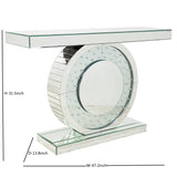 Modern Console Table with Crystal Base Entryway Sofa Table