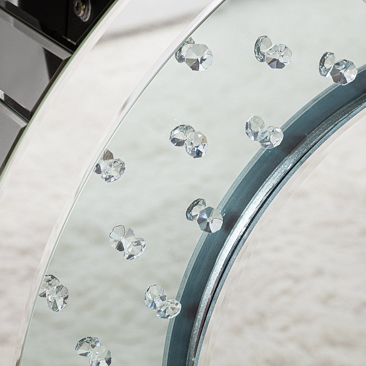 Modern Console Table with Crystal Base Entryway Sofa Table
