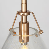 Modern Contemporary Mini 1-light Cone Kitchen Islands Pendant Lights with Seeded Glass Shade - D 7.9'' x H 70.9''