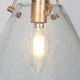 Modern Contemporary Mini 1-light Cone Kitchen Islands Pendant Lights with Seeded Glass Shade - D 7.9'' x H 70.9''