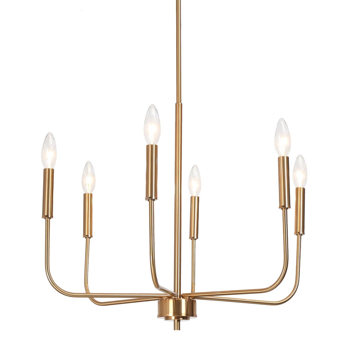 Modern Glam 6-Light Classic Candle Chandelier Gold Franch Country Wheel Dining Room Lighting