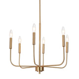 Modern Glam 6-Light Classic Candle Chandelier Gold Franch Country Wheel Dining Room Lighting