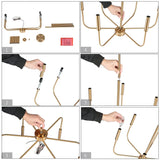 Modern Glam 6-Light Classic Candle Chandelier Gold Franch Country Wheel Dining Room Lighting