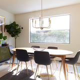 Modern Glam 6-Light Classic Candle Chandelier Gold Franch Country Wheel Dining Room Lighting