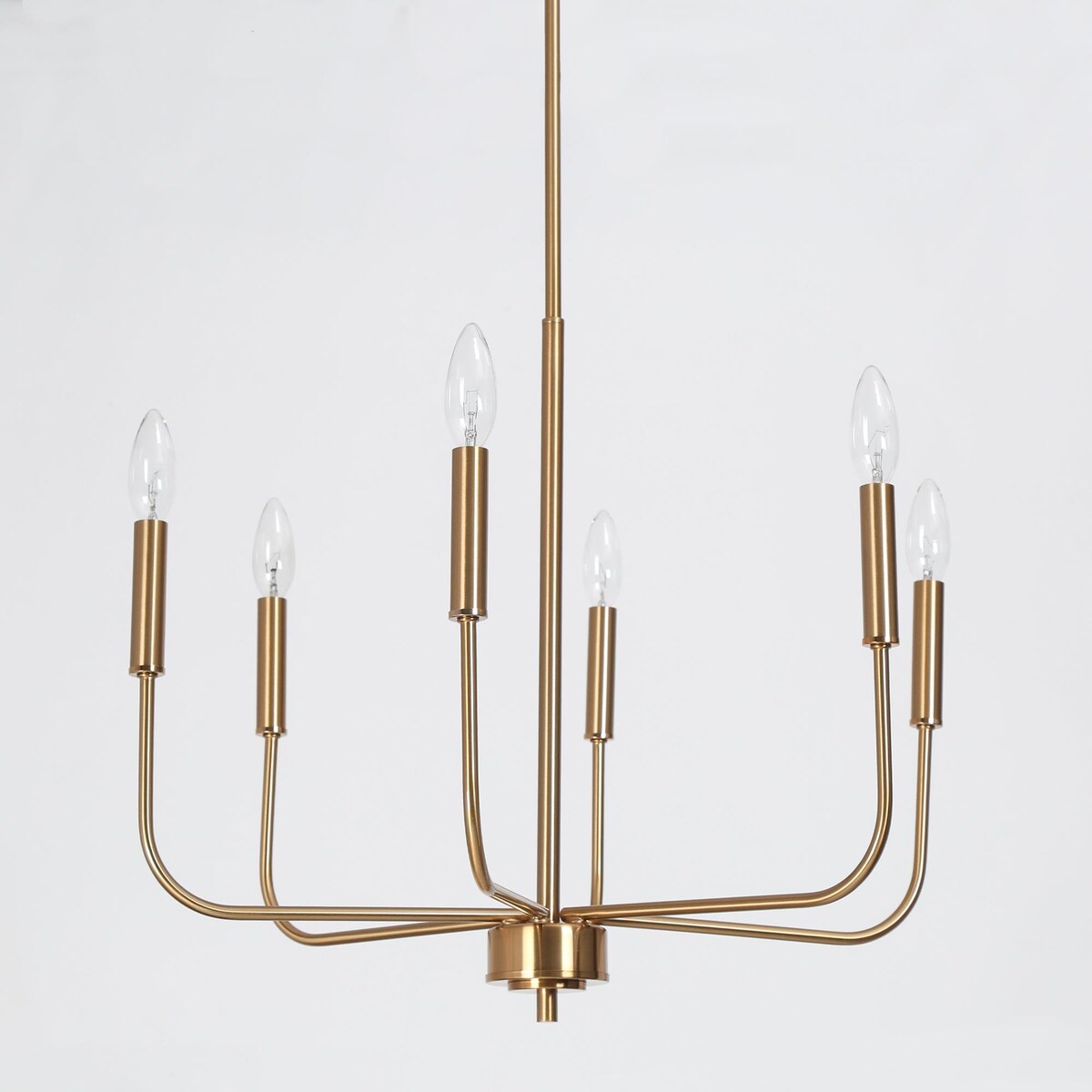 Modern Glam 6-Light Classic Candle Chandelier Gold Franch Country Wheel Dining Room Lighting