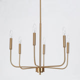 Modern Glam 6-Light Classic Candle Chandelier Gold Franch Country Wheel Dining Room Lighting