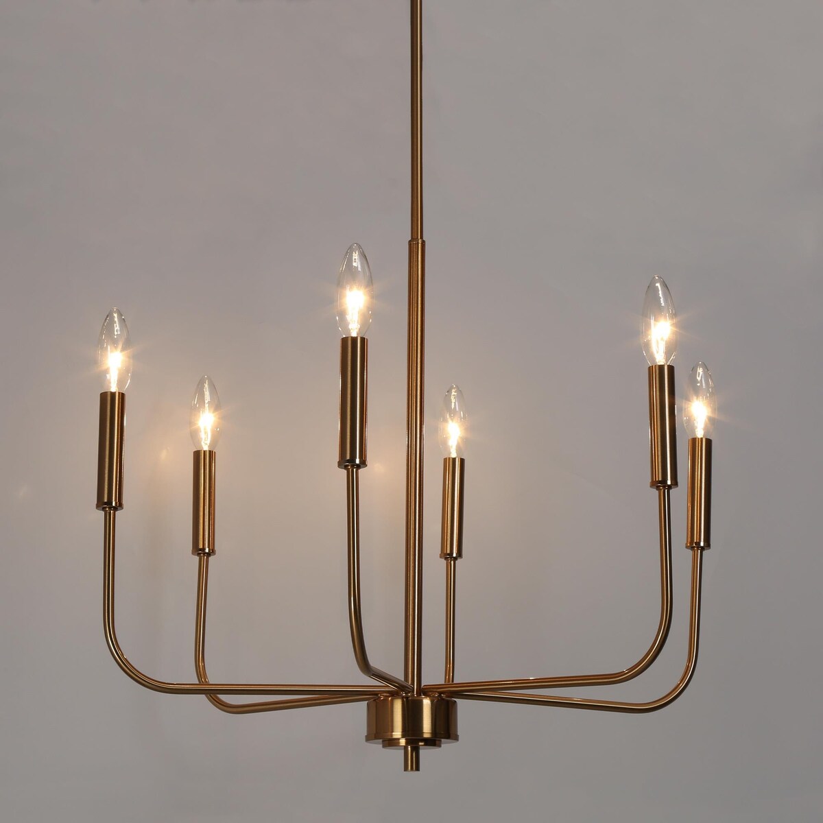 Modern Glam 6-Light Classic Candle Chandelier Gold Franch Country Wheel Dining Room Lighting
