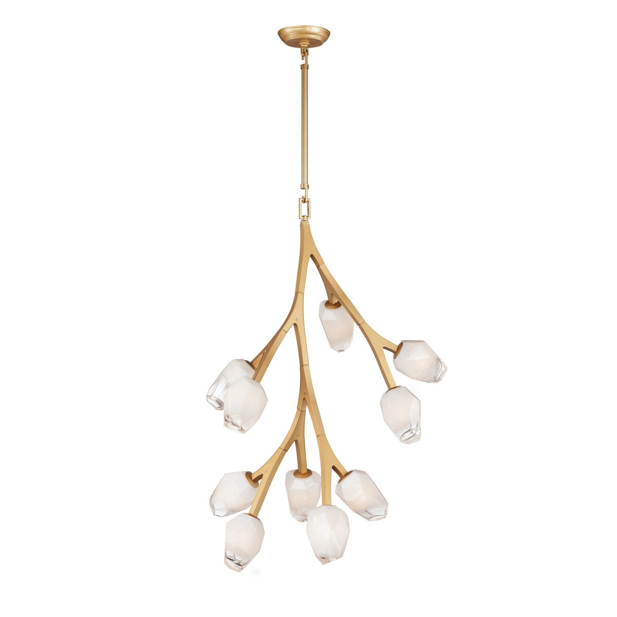 Modern Contemporary LED Pendant Blossom Natural Aged Brass - Exact Size