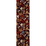 World Rug Gallery Modern Contemporary Leaves Design Burgundy Area Runner Rug (2' x 7'2) - 2' x 7'2" Runner