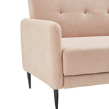 Modern Convertible Folding Futon Sofa Bed Linen Upholstered