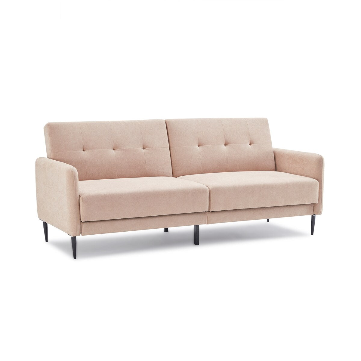 Modern Convertible Folding Futon Sofa Bed Linen Upholstered