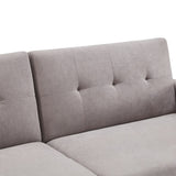 Modern Convertible Folding Futon Sofa Bed Linen Upholstered