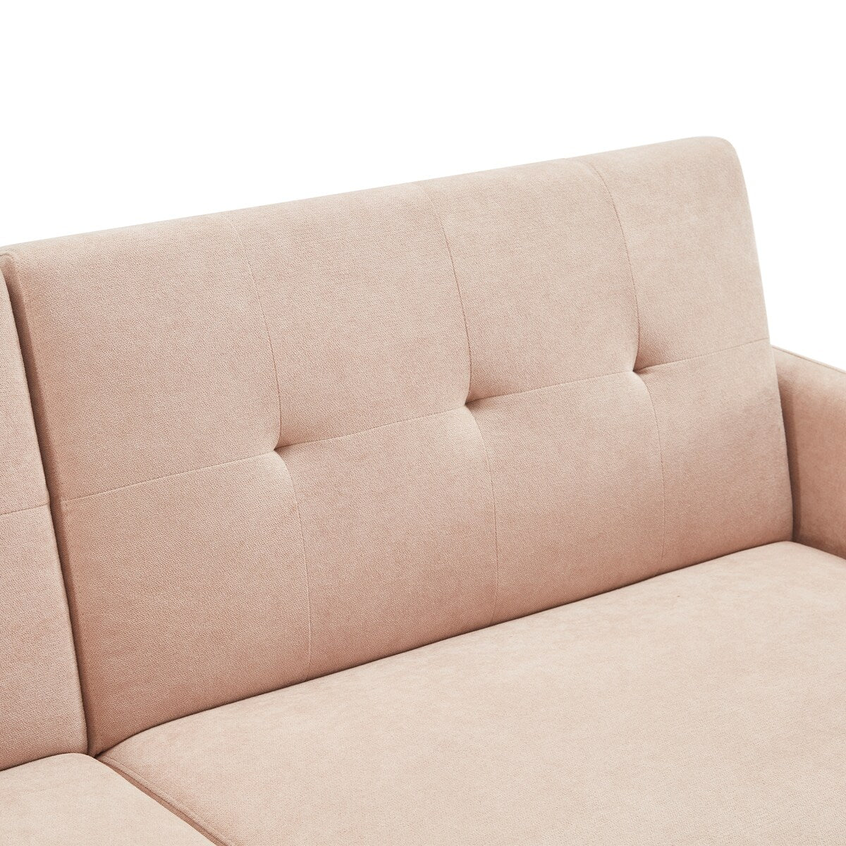 Modern Convertible Folding Futon Sofa Bed Linen Upholstered