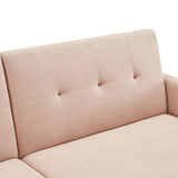 Modern Convertible Folding Futon Sofa Bed Linen Upholstered