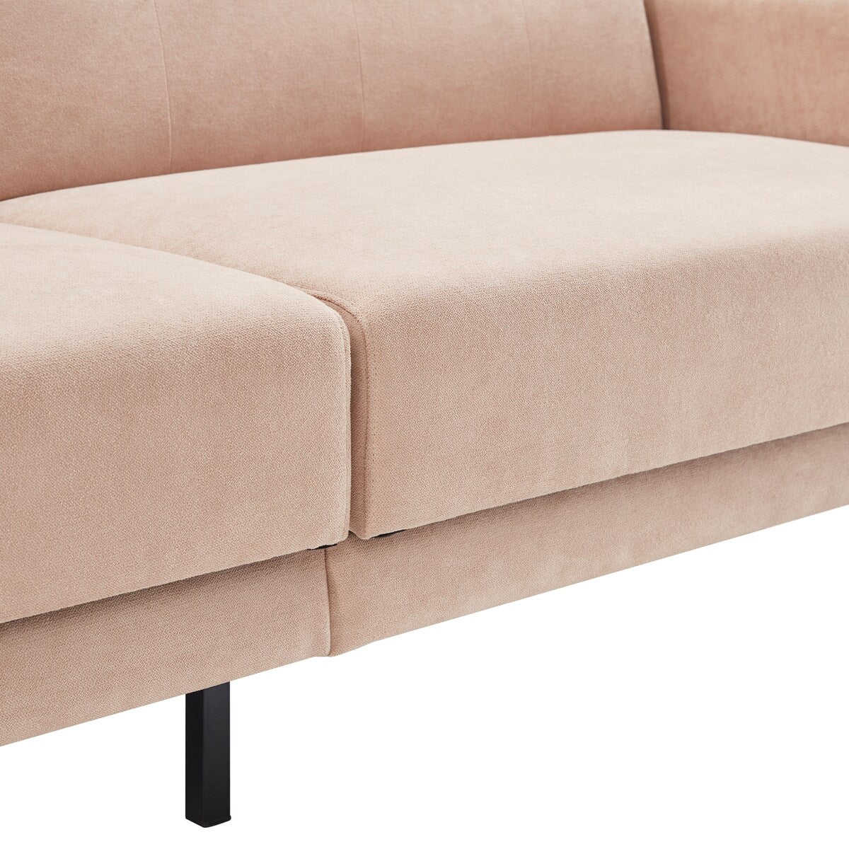 Modern Convertible Folding Futon Sofa Bed Linen Upholstered