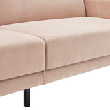 Modern Convertible Folding Futon Sofa Bed Linen Upholstered