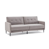 Modern Convertible Folding Futon Sofa Bed Linen Upholstered