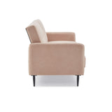 Modern Convertible Folding Futon Sofa Bed Linen Upholstered