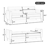 Modern Convertible Folding Futon Sofa Bed with Storage Box for Compact Living Space