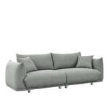 Modern Couch for Living Room Sofa,Solid Wood Frame and Stable Metal Legs, 2 Pillows, Sofa Furniture for Apartment