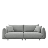 Modern Couch for Living Room Sofa,Solid Wood Frame and Stable Metal Legs, 2 Pillows, Sofa Furniture for Apartment