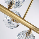 Modern Crystal Chandelier 8-Light Gold Pendant Light Dining Room Light