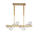 Modern Crystal Chandelier 8-Light Gold Pendant Light Dining Room Light