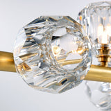 Modern Crystal Chandelier 8-Light Gold Pendant Light Dining Room Light
