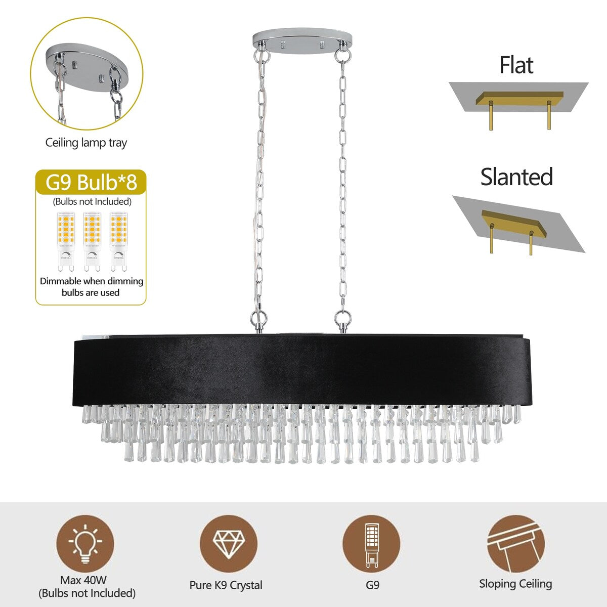 Modern Crystal Chandelier for Living-Room Cristal Lamp Luxury Home Decor Light Fixture