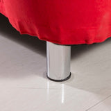 Modern Curved Red Velvet Sectional