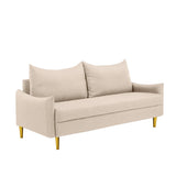 Modern Cushion Back Loveseat