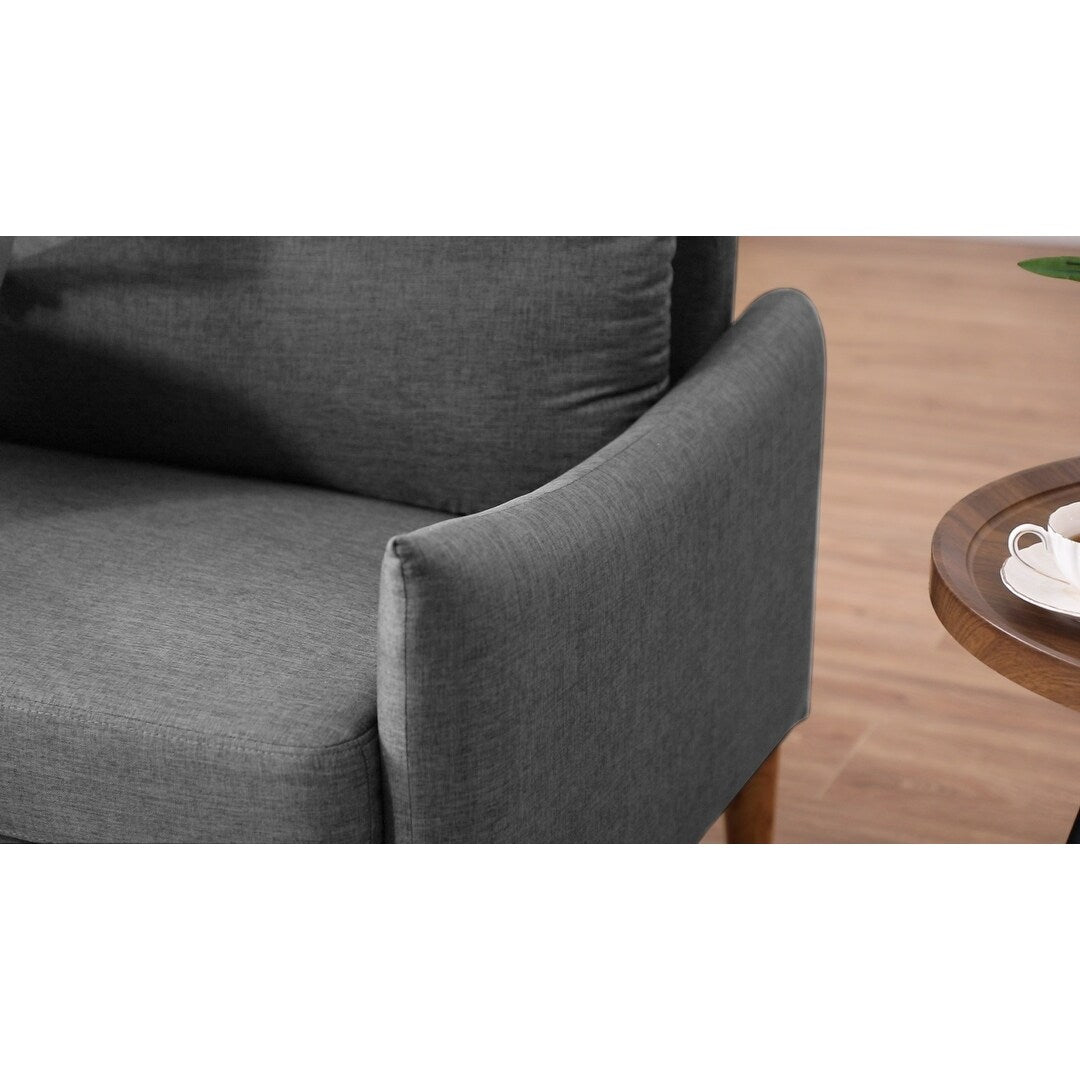 Modern Cushion Back Loveseat