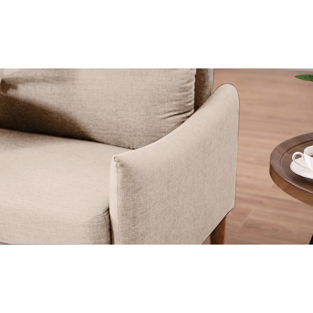 Modern Cushion Back Loveseat