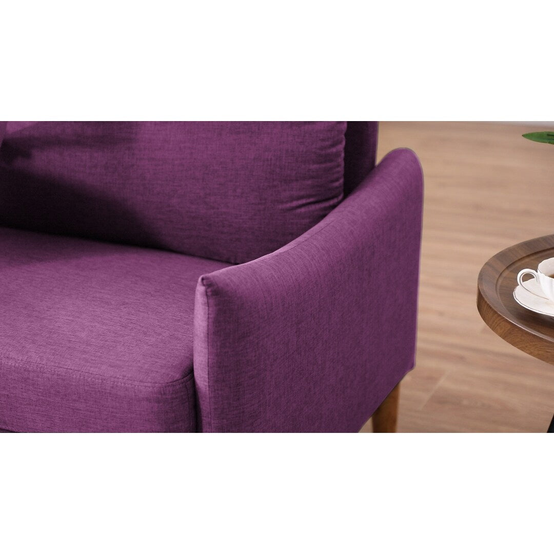 Modern Cushion Back Loveseat